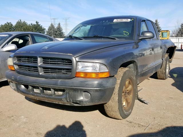 1D7HL38X63S126553 - 2003 DODGE DAKOTA QUA CHARCOAL photo 2