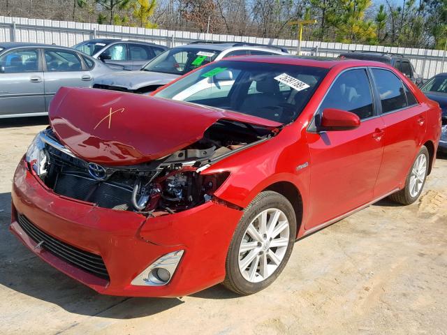 4T1BD1FK9CU021241 - 2012 TOYOTA CAMRY HYBR RED photo 2