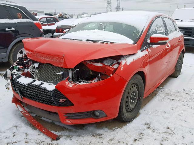 1FADP3L9XEL105262 - 2014 FORD FOCUS ST RED photo 2