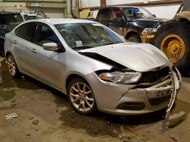 1C3CDFBH8DD304431 - 2013 DODGE DART SXT SILVER photo 1