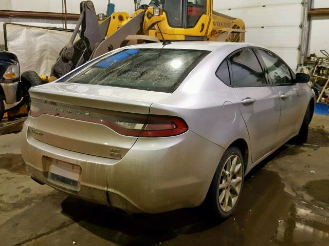 1C3CDFBH8DD304431 - 2013 DODGE DART SXT SILVER photo 4