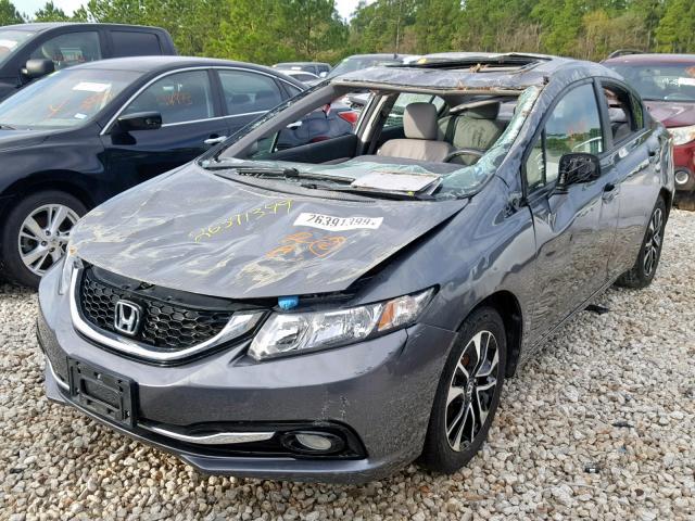 19XFB2F94DE046076 - 2013 HONDA CIVIC EXL GRAY photo 2