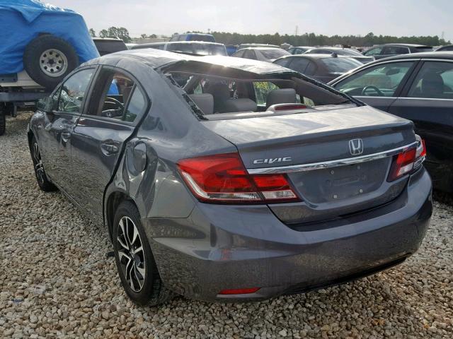 19XFB2F94DE046076 - 2013 HONDA CIVIC EXL GRAY photo 3