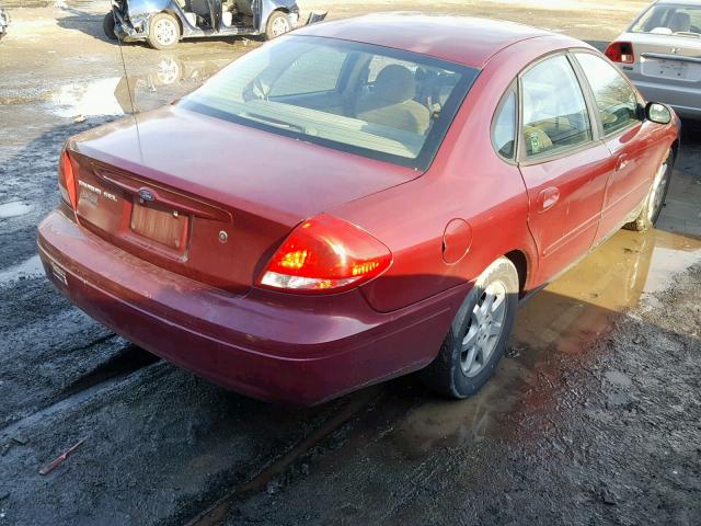 1FAFP56U26A262088 - 2006 FORD TAURUS SEL BURGUNDY photo 4