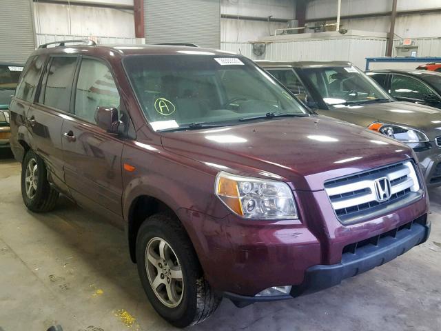 5FNYF18358B031716 - 2008 HONDA PILOT SE MAROON photo 1