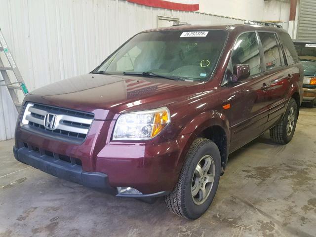 5FNYF18358B031716 - 2008 HONDA PILOT SE MAROON photo 2