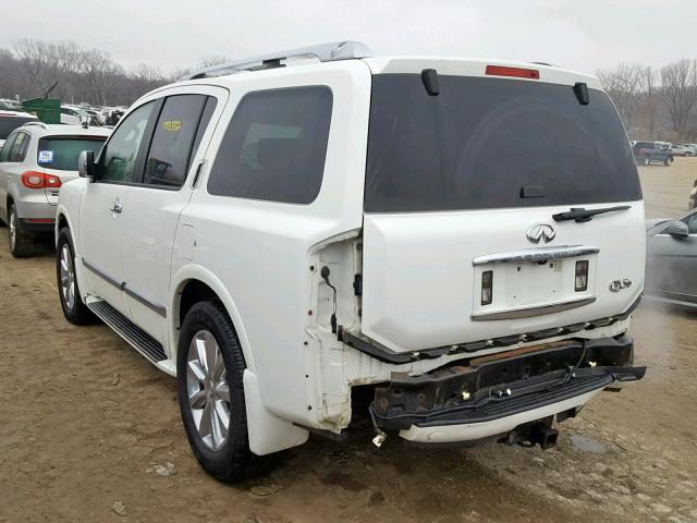 5N3AA08C18N904263 - 2008 INFINITI QX56 WHITE photo 3