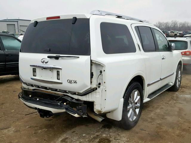 5N3AA08C18N904263 - 2008 INFINITI QX56 WHITE photo 4