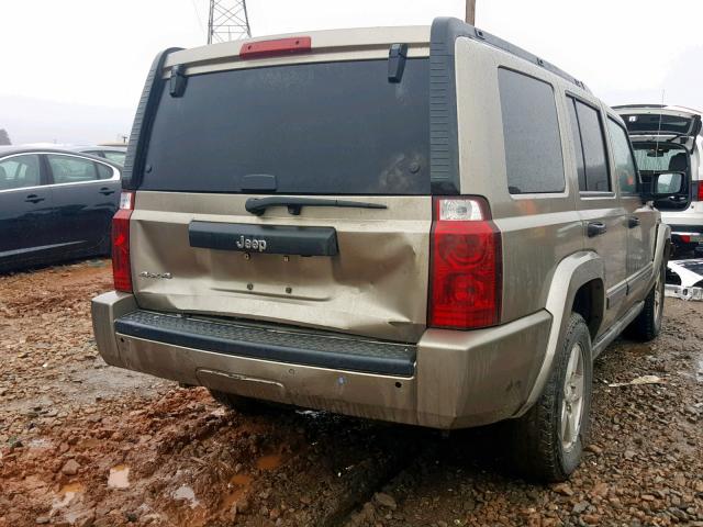 1J8HG48N76C274639 - 2006 JEEP COMMANDER TAN photo 4
