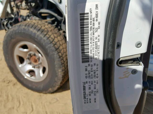 3D7UT2CL8BG628578 - 2011 DODGE RAM 2500 WHITE photo 10