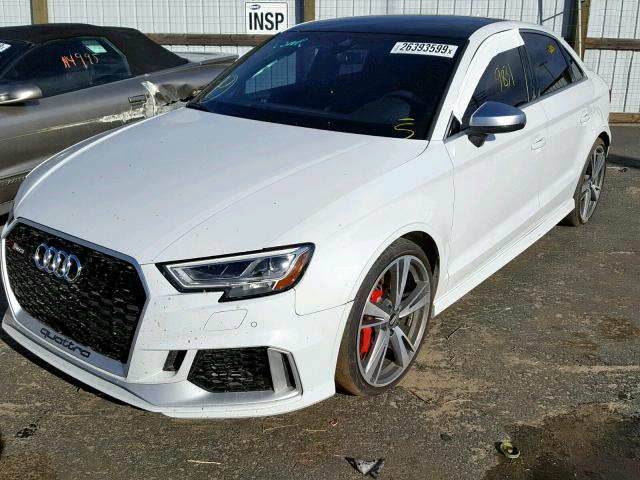 WUABWGFFXJ1901967 - 2018 AUDI RS3 WHITE photo 2