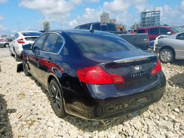 JN1CV6AP5AM404244 - 2010 INFINITI G37 BASE BLACK photo 3