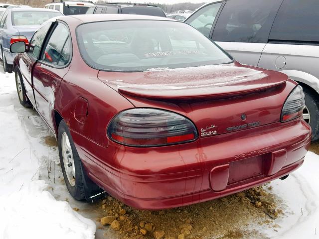 1G2WK52J72F242862 - 2002 PONTIAC GRAND PRIX RED photo 3