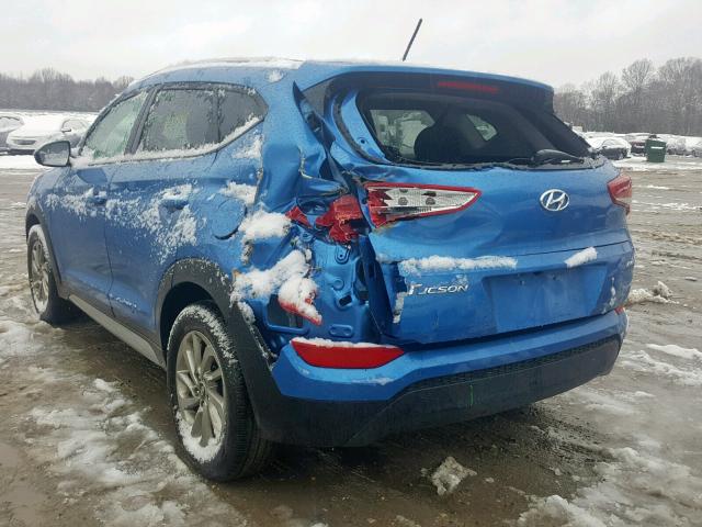 KM8J3CA44HU448708 - 2017 HYUNDAI TUCSON LIM BLUE photo 3