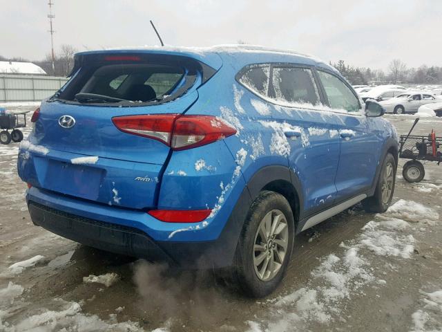 KM8J3CA44HU448708 - 2017 HYUNDAI TUCSON LIM BLUE photo 4