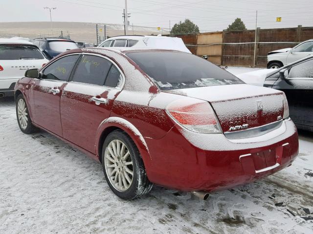 1G8ZX57789F168539 - 2009 SATURN AURA XR BURGUNDY photo 3