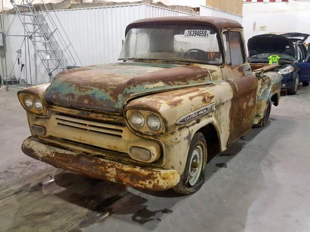 3A58K101134 - 1958 CHEVROLET PICK UP GRAY photo 2