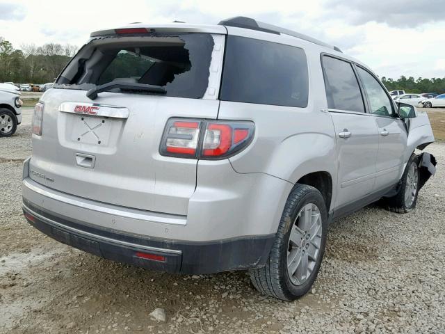 1GKKRSKD2HJ239215 - 2017 GMC ACADIA LIM SILVER photo 4