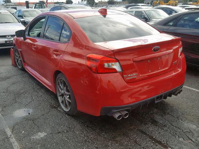 JF1VA2Z61H9817397 - 2017 SUBARU WRX STI RED photo 3