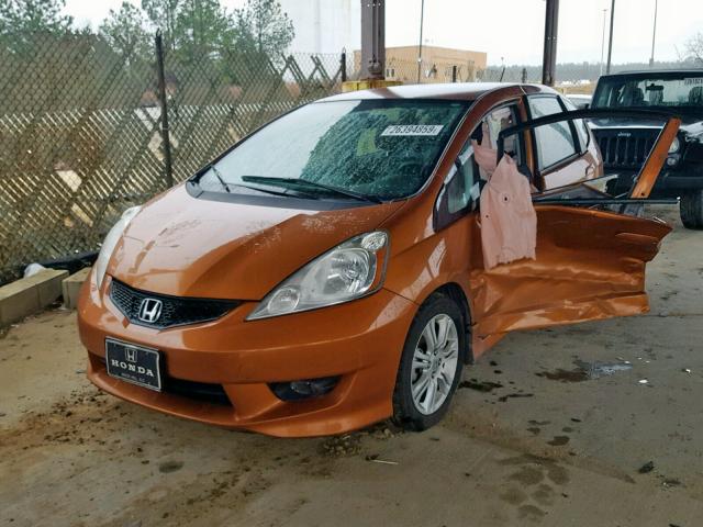 JHMGE88619S048615 - 2009 HONDA FIT SPORT ORANGE photo 2