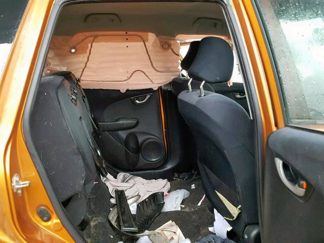 JHMGE88619S048615 - 2009 HONDA FIT SPORT ORANGE photo 6