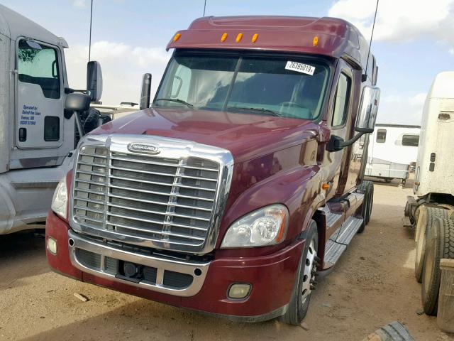 1FUJGLDR5CLBE9721 - 2012 FREIGHTLINER CASCADIA 1 MAROON photo 2