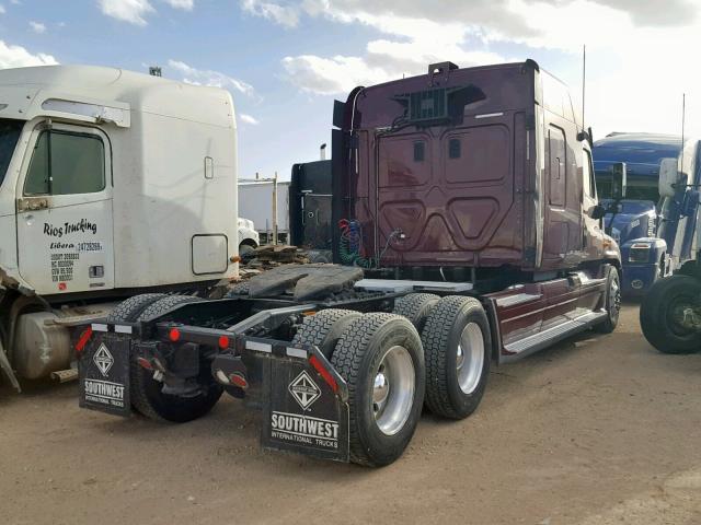 1FUJGLDR5CLBE9721 - 2012 FREIGHTLINER CASCADIA 1 MAROON photo 4