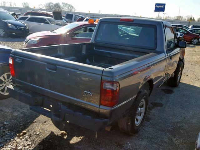 1FTYR10D54PB50667 - 2004 FORD RANGER GRAY photo 4