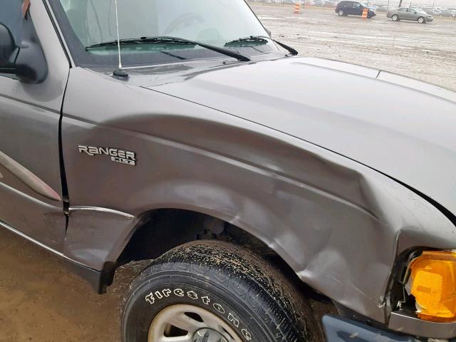 1FTYR10D54PB50667 - 2004 FORD RANGER GRAY photo 9