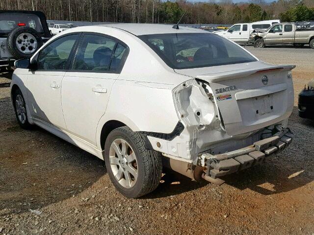 3N1AB6AP6AL661763 - 2010 NISSAN SENTRA 2.0 WHITE photo 3