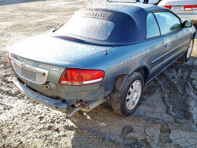 1C3EL75R36N154604 - 2006 CHRYSLER SEBRING GT GREEN photo 4