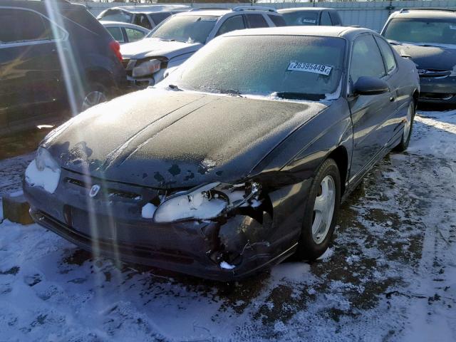 2G1WX15K419108336 - 2001 CHEVROLET MONTE CARL BLACK photo 2