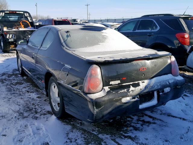 2G1WX15K419108336 - 2001 CHEVROLET MONTE CARL BLACK photo 3