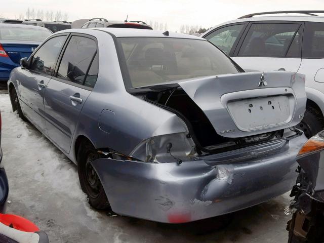 JA3AJ26E44U602056 - 2004 MITSUBISHI LANCER ES SILVER photo 3