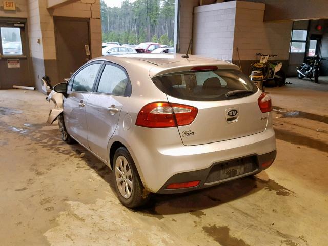 KNADN5A33D6180518 - 2013 KIA RIO EX SILVER photo 3