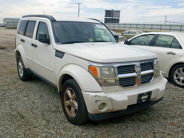 1D8GT28K57W734178 - 2007 DODGE NITRO SXT WHITE photo 1