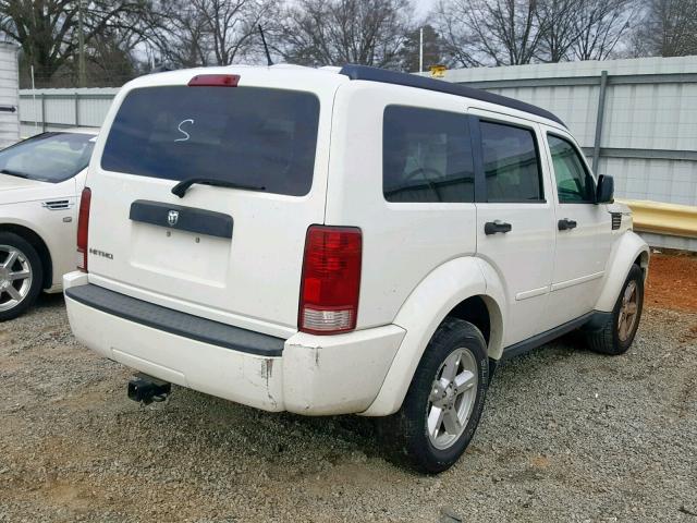 1D8GT28K57W734178 - 2007 DODGE NITRO SXT WHITE photo 4