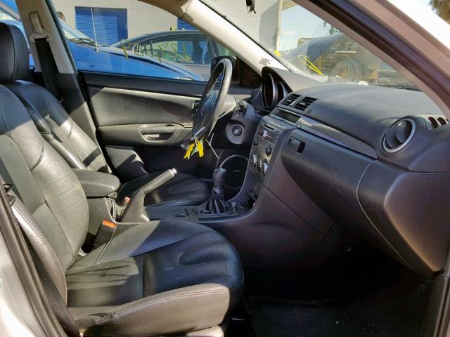 JM1BK323071690638 - 2007 MAZDA 3 S SILVER photo 5