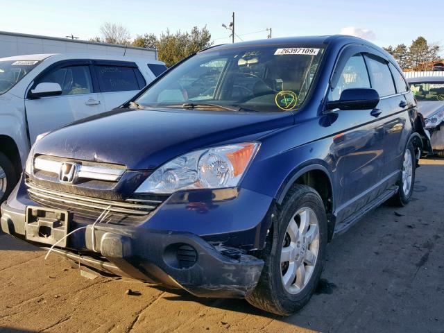 JHLRE48747C015985 - 2007 HONDA CR-V EXL BLUE photo 2