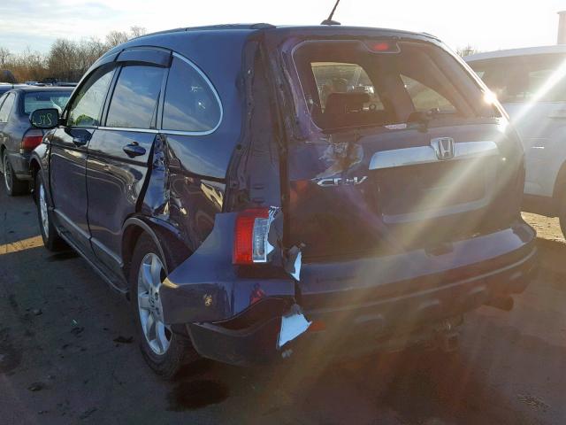 JHLRE48747C015985 - 2007 HONDA CR-V EXL BLUE photo 3