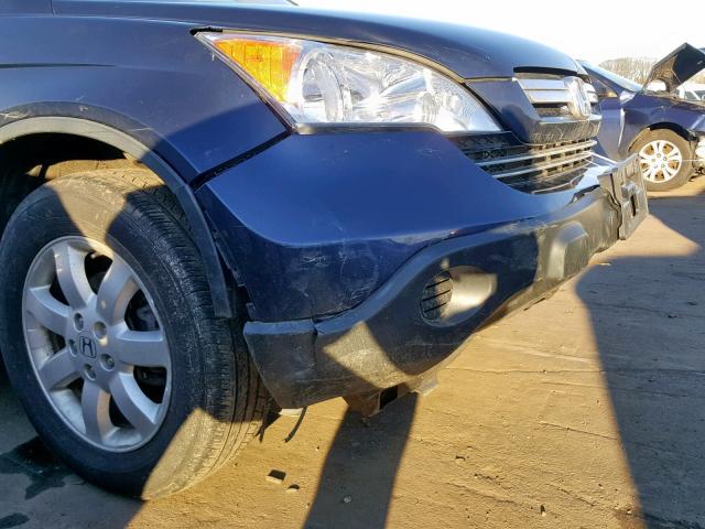 JHLRE48747C015985 - 2007 HONDA CR-V EXL BLUE photo 9