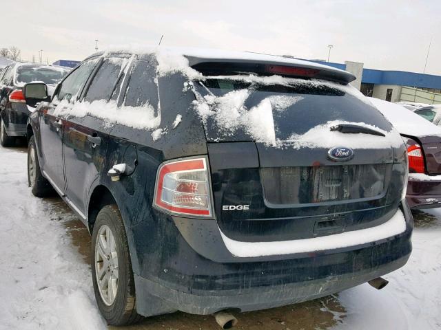 2FMDK36C68BA72227 - 2008 FORD EDGE SE BLACK photo 3