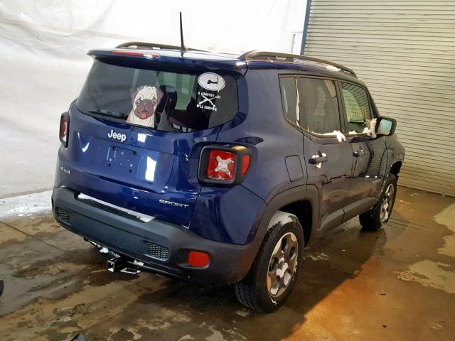 ZACCJBAB9HPE74816 - 2017 JEEP RENEGADE S BLUE photo 4