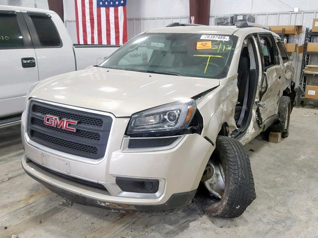 1GKKRPKD7FJ345248 - 2015 GMC ACADIA SLE GOLD photo 2