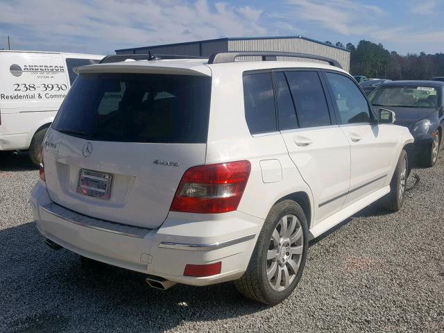 WDCGG8HB6AF320138 - 2010 MERCEDES-BENZ GLK 350 4M WHITE photo 4