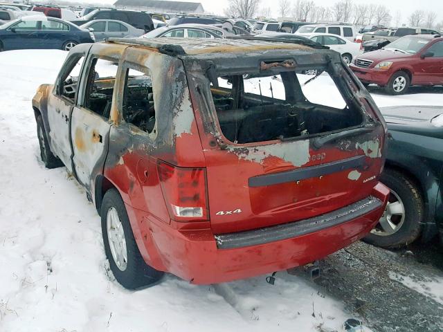 1J4GR48K05C651257 - 2005 JEEP GRAND CHER RED photo 3