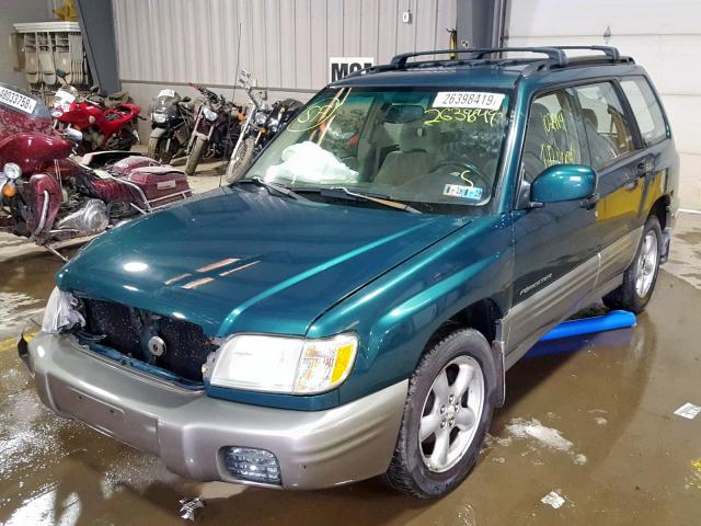 JF1SF65541H711787 - 2001 SUBARU FORESTER S GREEN photo 2