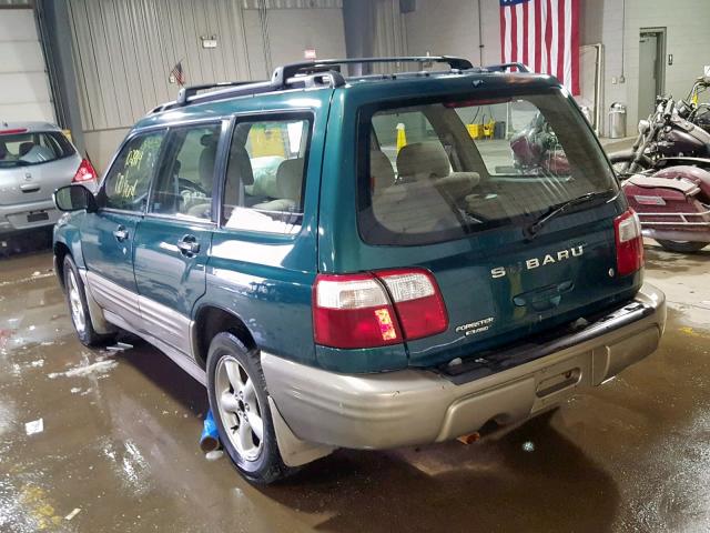 JF1SF65541H711787 - 2001 SUBARU FORESTER S GREEN photo 3