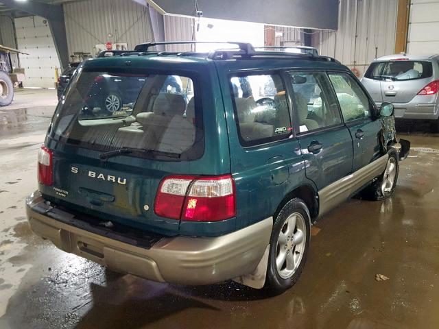 JF1SF65541H711787 - 2001 SUBARU FORESTER S GREEN photo 4