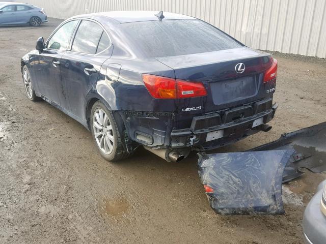 JTHBK262085062289 - 2008 LEXUS IS 250 BLUE photo 3